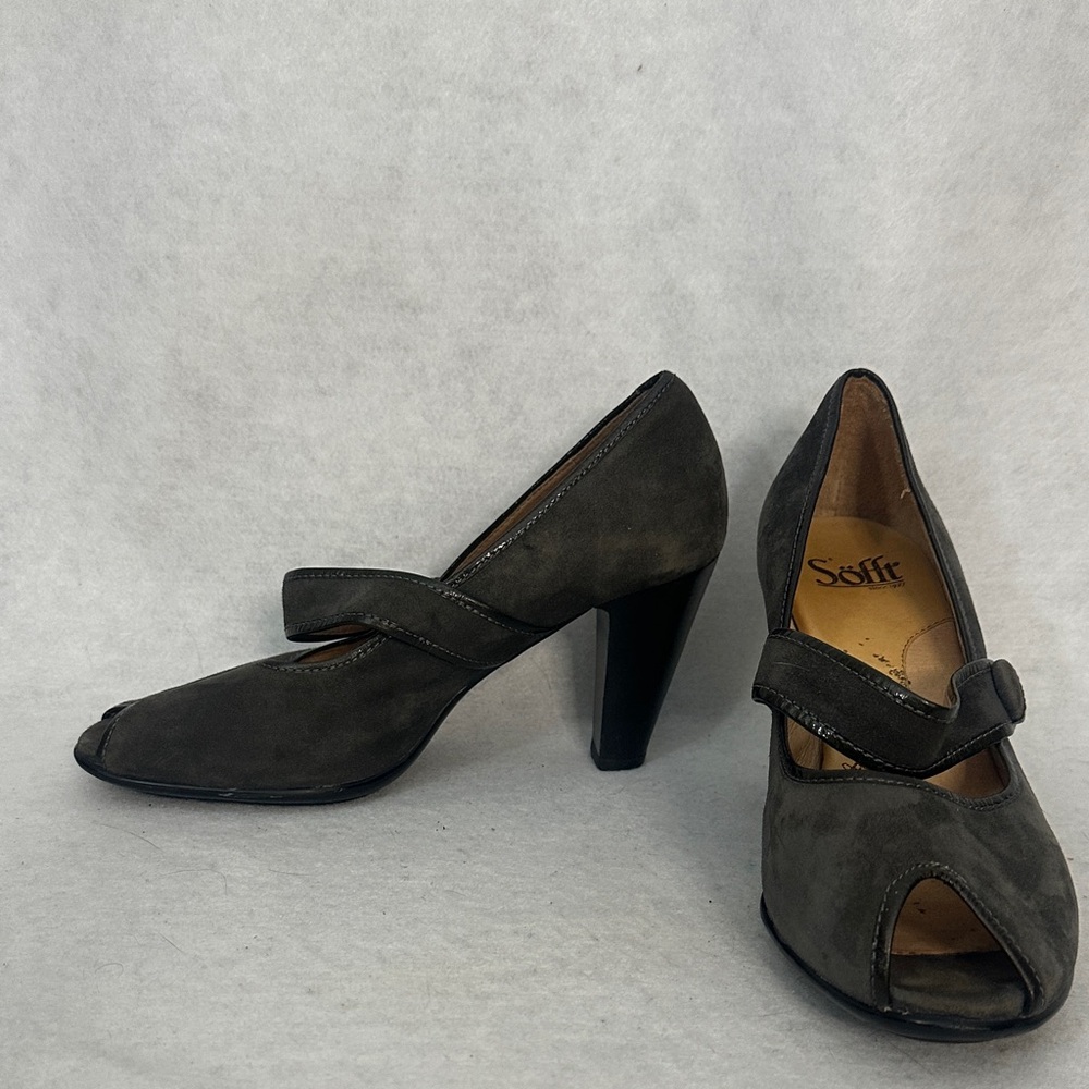 Sofft Women's Charcoal Peep Toe Heels